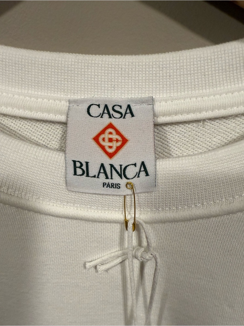 CasaBlanca White diamond Graphic Crewneck Sweater image 8